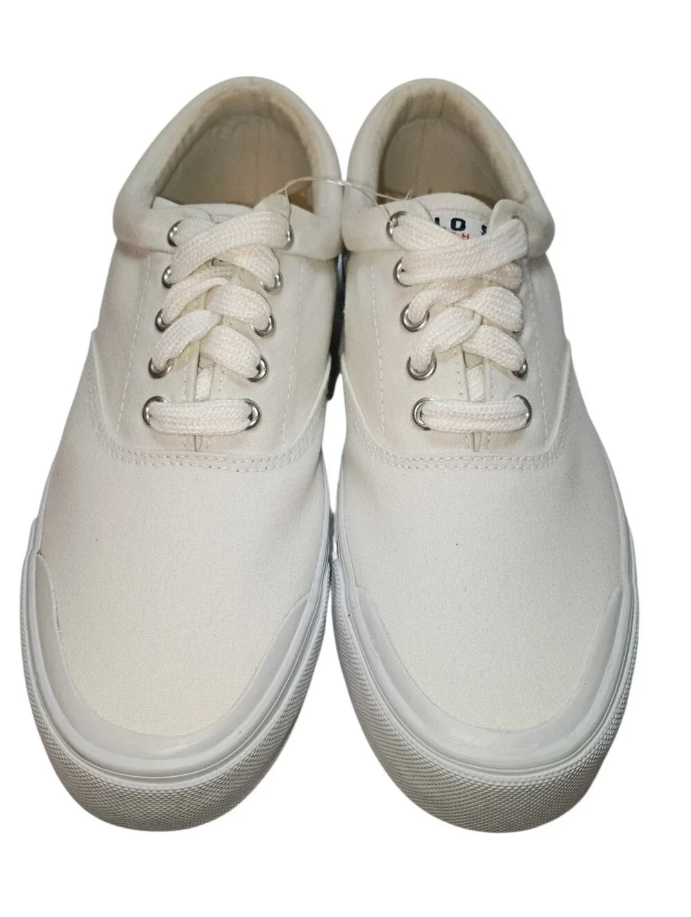 VTG Polo Sport Ralph Lauren CLipper White Canvas Shoes Mens Size 9D NEW WITH BOX